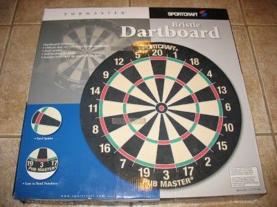 Bristle Dartboard Official Size Sportcraft Pubmaster. Steel Spider 