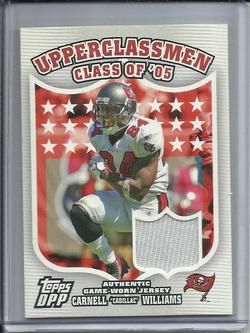 Carnell Cadillac Williams 2007 Topps DPP Game Used Jersey  