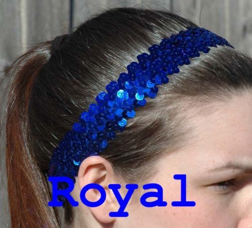 Kajun Sparkle Sequin Stretch Softball Headbands 1 Wide  