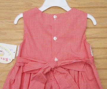   ROSALINA Orange Petite Check Ready to Smock Sundress Dress Sz 6Y NEW