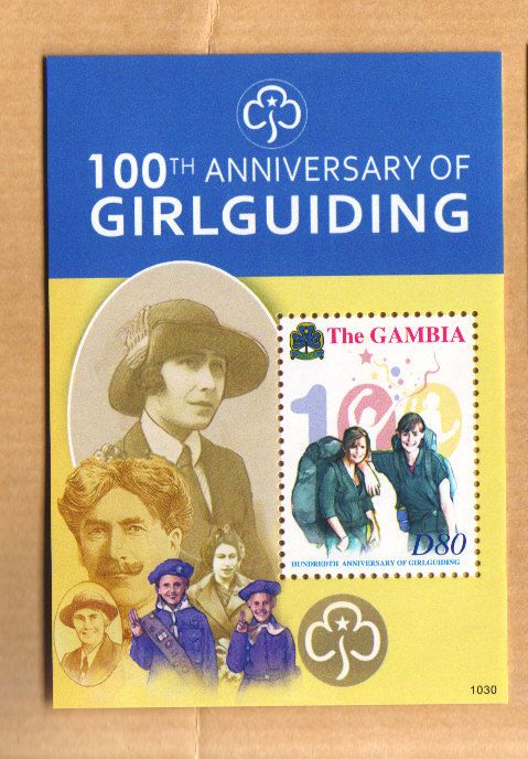 GAMBIA CENTENARY OF GIRL GUIDES MNH SHEET 2011  