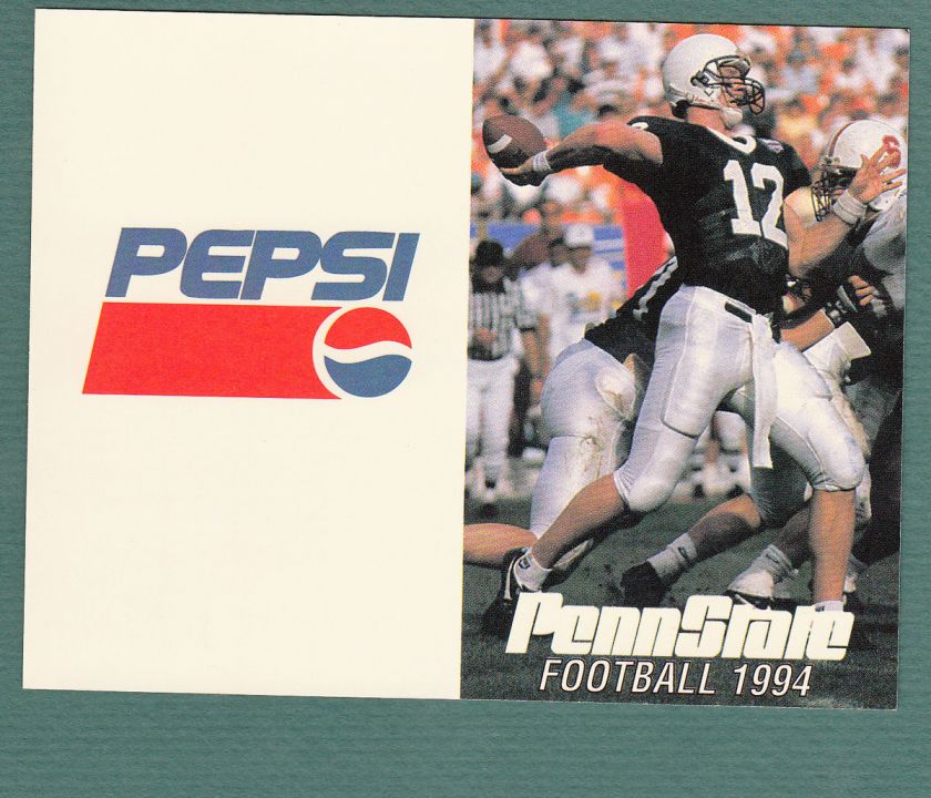   STATE 1994 PEPSI FOOTBALL SCHEDULE BIG TEN ROSE BOWL CHAMPS  