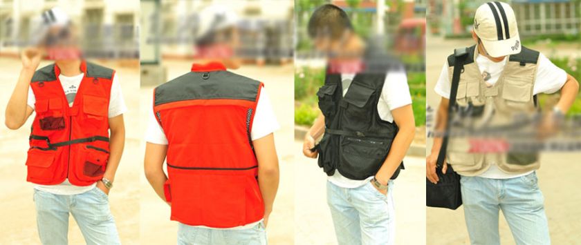 Men Women Outdoor Fishing Photography Director Reporter Camer Vest 