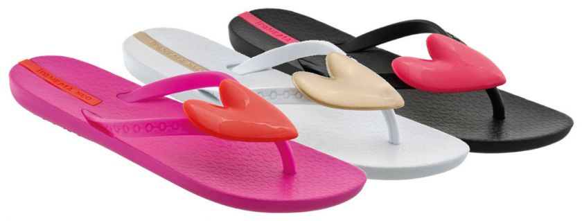 IPANEMA HEART FLIP FLOPS SANDAL ALL COLOURS   ALL SIZES  