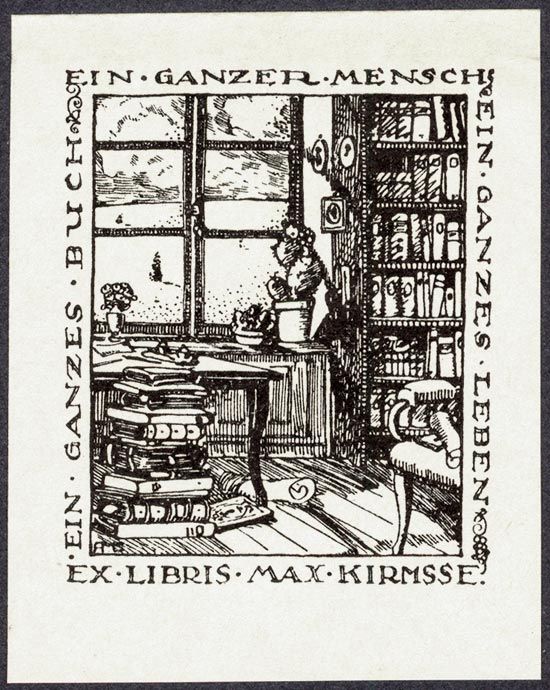 Lot of 7 Exlibris by German Artist A.M. SCHWINDT 1920  