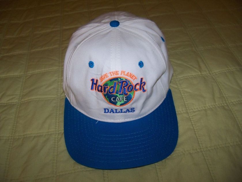 Vntg HARD ROCK CAFE Snapback HAT DALLAS  