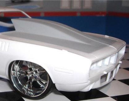 Resin Outlaw Hood for 71 Cuda Revell 1/24. NEW, HOT  