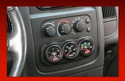 BANKS 3 GAUGE DASH POD 2003 05 DODGE RAM CUMMINS 5.9L  