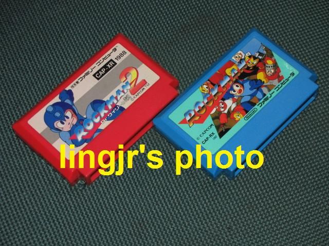 NINTENDO FAMICOM CARTRIDGES ROCKMAN & ROCKMAN 2 CARTRIDGE NTSC J 