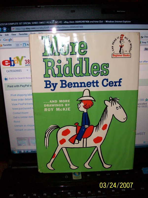 VINTAGE MORE RIDDLES BENNETT CERF HC W/DJ C/1961 $$ INVENTORY 