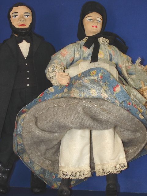 Johanna Chavre UNCLE SILAS & AUNT SUSAN Mormon Dolls Compo & Cloth 