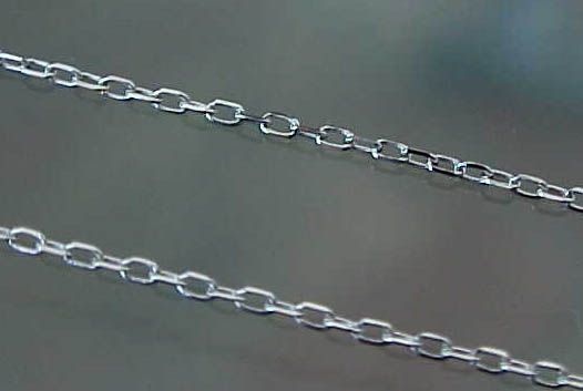 20 inch ITALIAN Rhodium 925 Sterling Silver Drawn Cable Fine CHAIN 