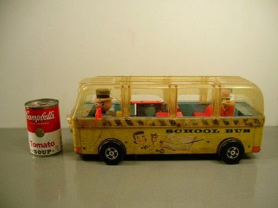   60s FISHER PRICE #983 SCHOOL BUS Clear Top Rotating Kids/Driver/Eyes
