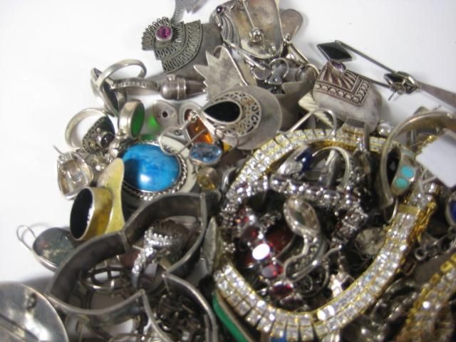   Wholesale Lot Scrap Sterling Silver Jewelry Stones Chains Earrings