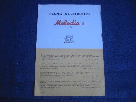 Vintage LIGNATONE Melodia Sales brochure Uruguay Dealer  