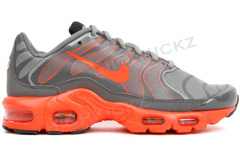 Nike Air Max Plus 1.5 GS 433785 082 Grey Orange Boys New Shoes Size 4 