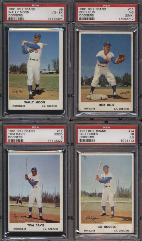 1961 Bell Brand Dodgers complete set PSA graded  