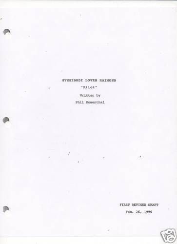 Script Everybody Loves Raymond TV Sitcom U   Pick  