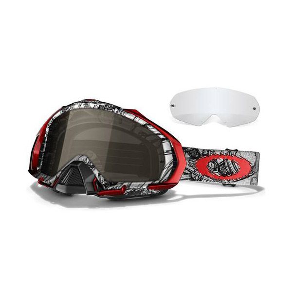 Troy Lee Designs Goggles TLD Mayhem Pistonbone White  