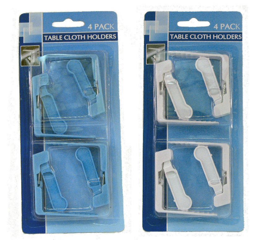 Spring Action Picnic Table Cloth Holders / Clips   4pk 639277471499 