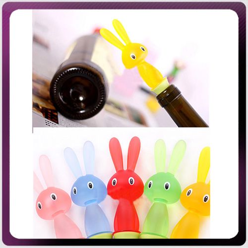 Cute Rabbit home barware wine cork screw Stopper Sealer  