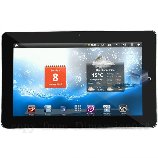 10.2 Inch Android 4GB 512MB GPS WIFI HDMI Camera 3G Touch Screen 