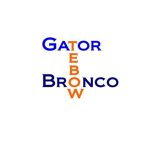 tim tebow GATOR BRONCO tribute t shirt  