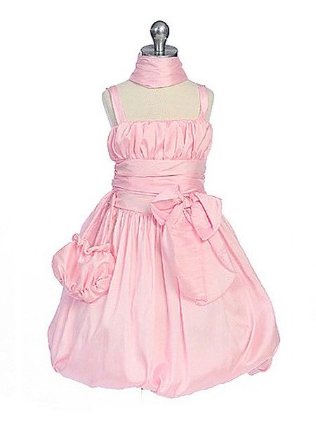 Pink Bubble Flower Girl Dress size 2 4 6 8 10 12 14 16   5237  