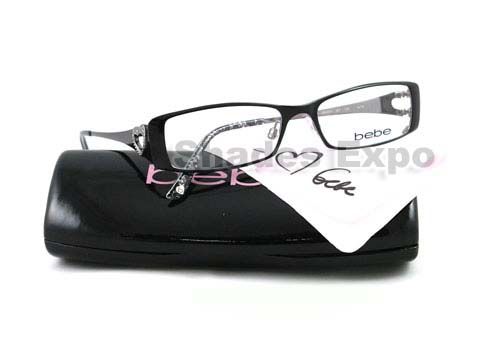 NEW BEBE EYEGLASSES BB 5014 BLACK JET AMBITIOUS AUTH  