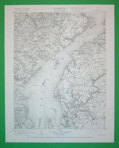 TOLCHESTER, CHESTERTOWN, MARYLAND, 1902 TOPO MAP  