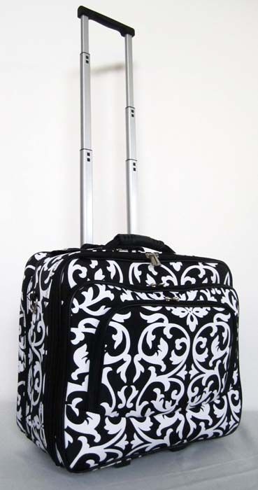 16 Computer/Laptop Briefcase Rolling Bag Travel Floral  