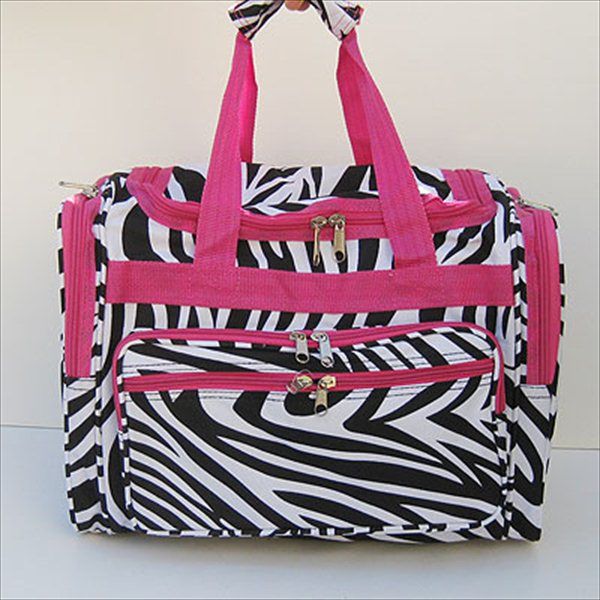 ZEBRA DESIGNER DUFFEL BAG LUGGAGE CARRY ON OVERNIGHT 16  