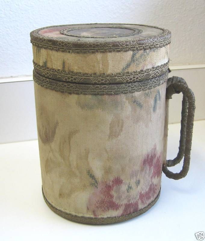 Antique unusual cloth metal Pitcher Acme Water Cooler  