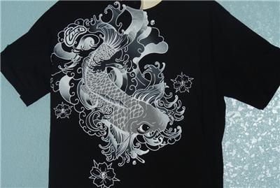 INKD SKULL CANDY MENS T SHIRT JAPANESE KOI CARP ORIENTAL FISH MEDIUM 