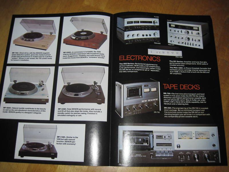 DENON HI FI AD/DR 750 CASSETTE DECK/DENON TURNTABLES  