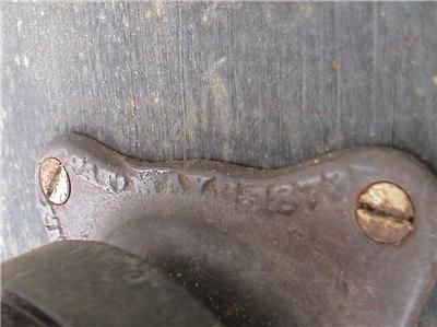 Here is an antique organ stool with cast iron legs. It is dated Pat 