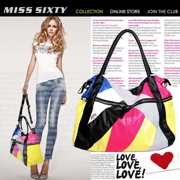 NEW Colourful Cool Miss Sixty Handbag & Shoulder Bag  