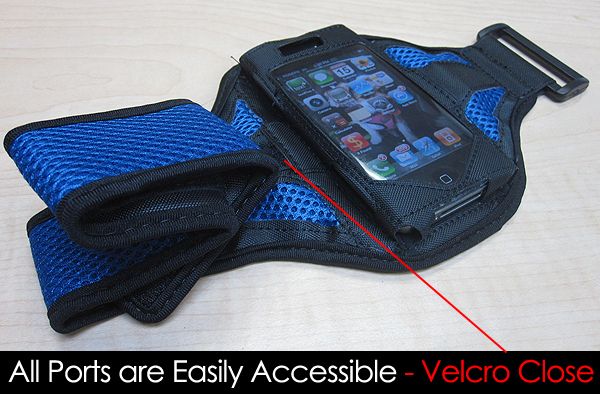 BLUE Running Sport ARMBAND Gym Holder for iPhone 4  