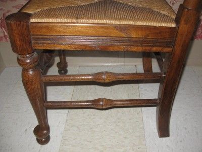 Ethan Allen Royal Charter William & Mary Oak Ladderback Chairs 6001 