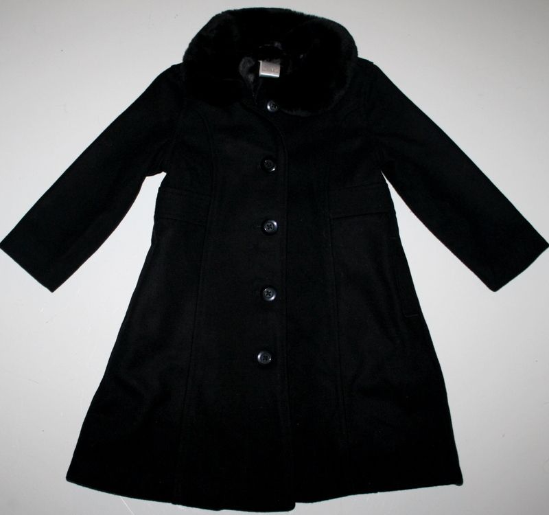 Gymboree Classic Holiday Girls Black Wool Dress Church Jacket Coat 