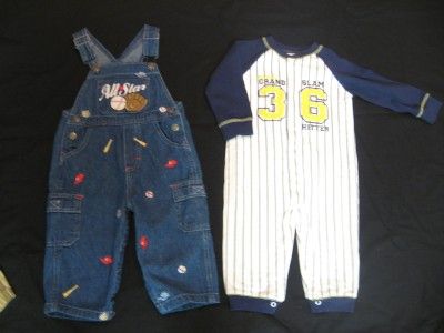   PC USED BABY BOYS 12 MONTH SPRING SUMMER CLOTHES LOT~MANY NAME BRANDS