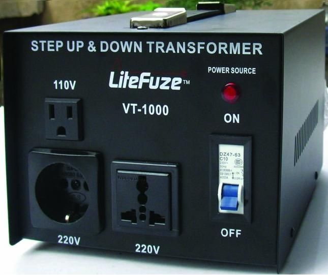 LiteFuze Voltage Step up/down 110/220 Tranformer Combo  
