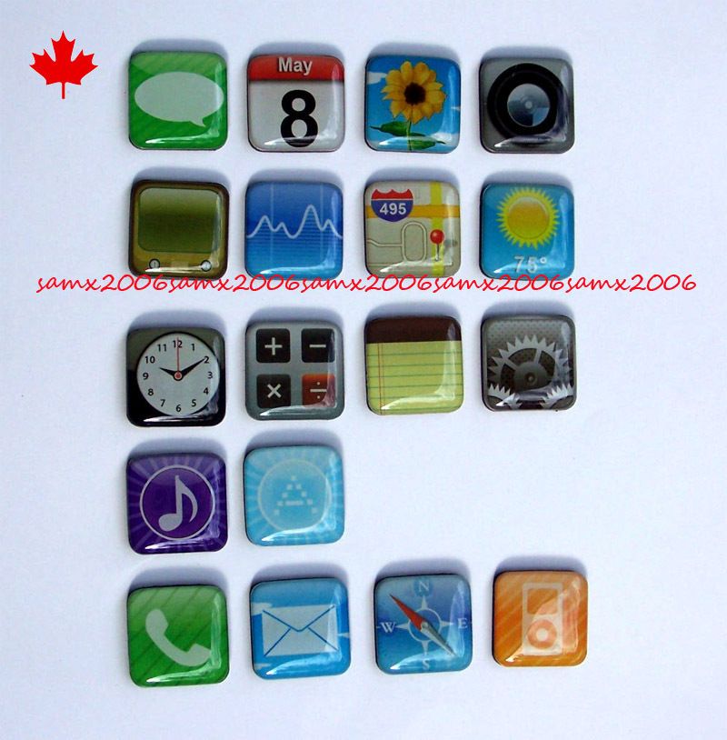   Magnets Apple iPhone 4s 3g Fridge App Magnets iPod iPad 2 Apps Icon