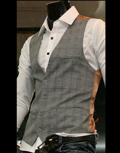 MV021 Slim Fit Skinny 4 Button Vest 2 Designs  