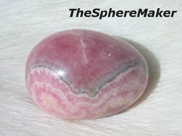 Siaz RHODOCHROSITE EGG MINI PINK GEMSTONE CRYSTAL ball sphere 