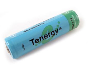 Tenergy Li Ion 18650 3.7V 2600mAh Battery w/ PCB (Button Top 