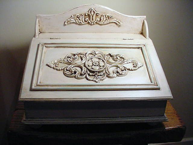FRENCH,COUNTRY,Wood,Carved,Stationery Box,Paris,Cabinet  