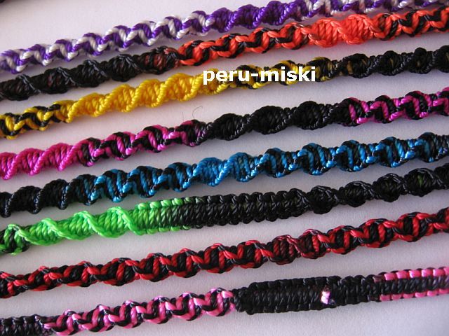 100 FRIENDSHIP BRACELETS Handmade Peru EMO PUNK GOTHIC  