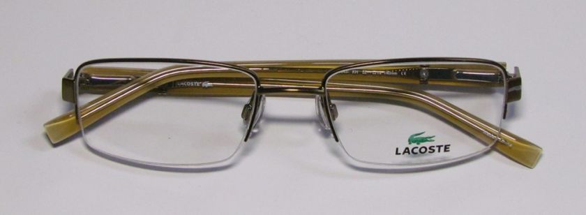   52 19 140 KHAKI/GREEN SEMI RIMLESS EYEGLASSES/GLASSES/FRAME   