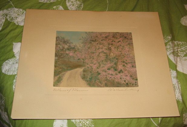 Vintage Wallace Nutting Signed BILLOWS OF BLOSSOMS  